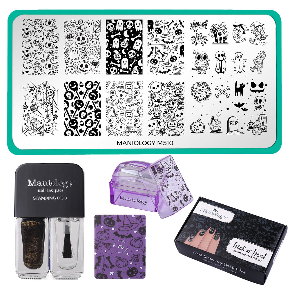 Maniology Nail Stamping Starter Kit Halloween Trick Or Treat