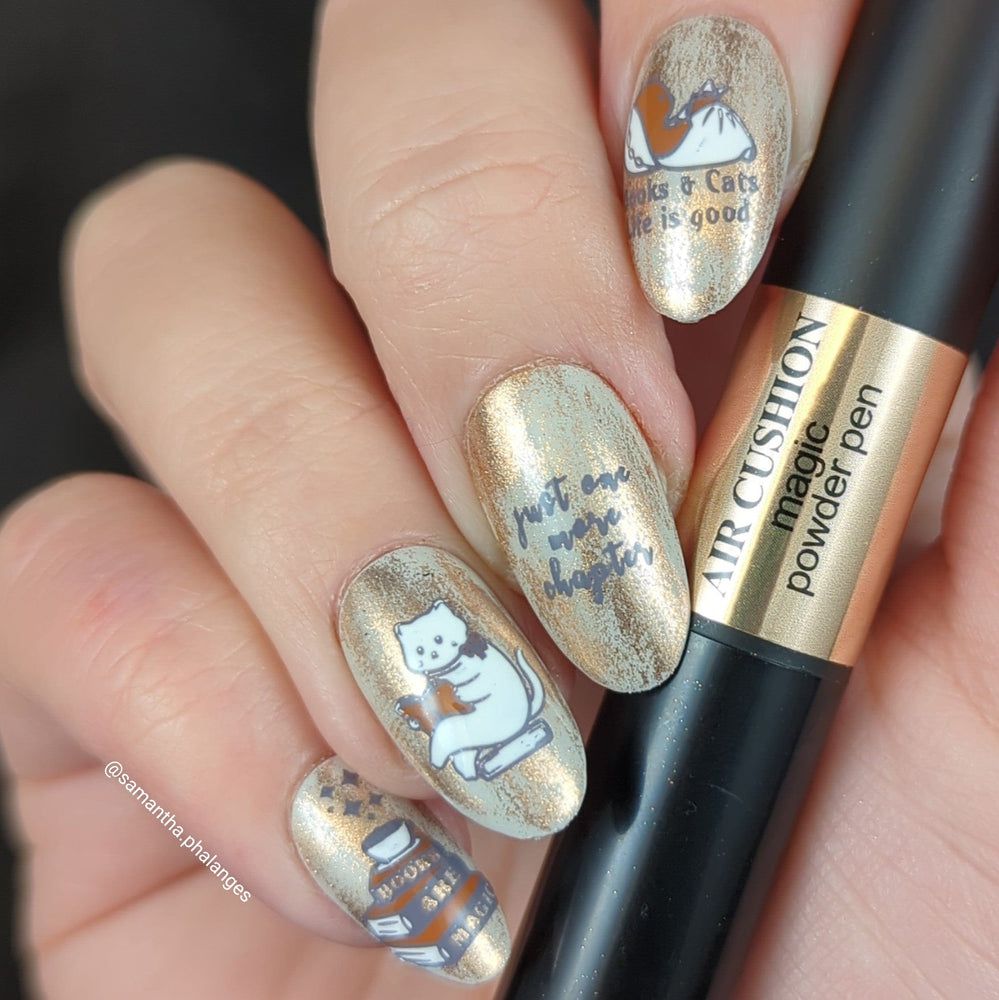 Maniology - Nail Tool - Air Cushion Powder Art Pen - Metallic Bronze - Manicure & Pedicure Tools at Beyond Polish