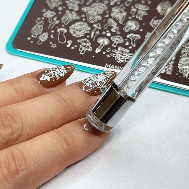 Maniology - Nail Tool - Dual-Ended Pencil Stamper & Clean-up Brush - Manicure & Pedicure Tools at Beyond Polish