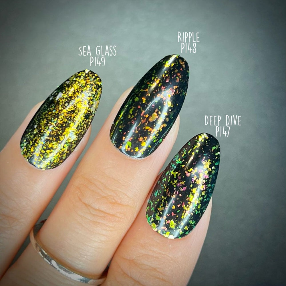 Maniology - Ocean Crush: 3-Piece Flakie Iridescent Toppers Summer 2023 Nail Polish Set - Nail Lacquer at Beyond Polish