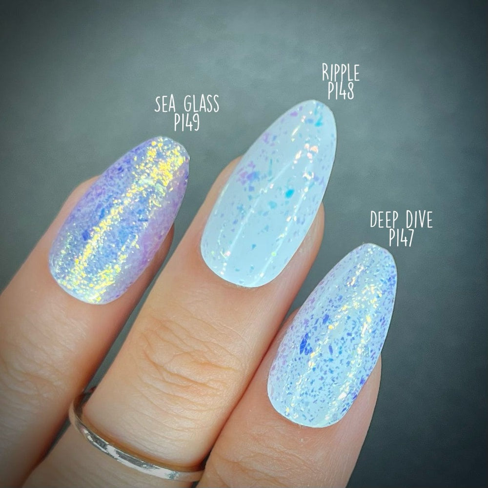 Maniology - Ocean Crush: 3-Piece Flakie Iridescent Toppers Summer 2023 Nail Polish Set - Nail Lacquer at Beyond Polish