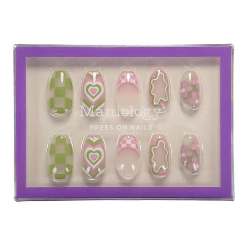 Maniology - Press On Nails - Flower Babe - Short Round - Nail Extensions at Beyond Polish