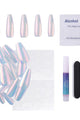 Maniology - Press On Nails - Iridescent Clear - Medium Coffin - Nail Extensions at Beyond Polish