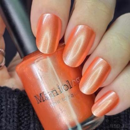 Maniology - Satin Slumber: Pillow Talk (P175) - Coral Smooth Metallic - Nail Lacquer at Beyond Polish