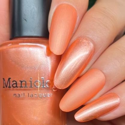 Maniology - Satin Slumber: Pillow Talk (P175) - Coral Smooth Metallic - Nail Lacquer at Beyond Polish