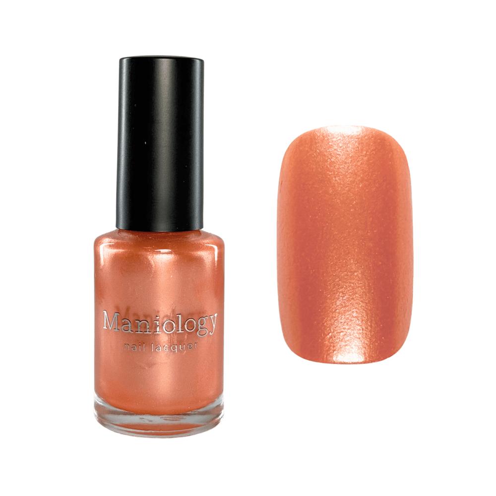 Maniology - Satin Slumber: Pillow Talk (P175) - Coral Smooth Metallic - Nail Lacquer at Beyond Polish