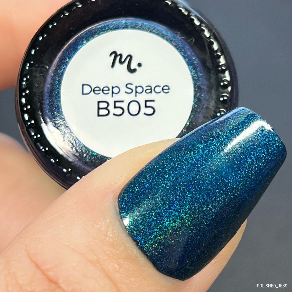 Maniology - Stamping Nail Polish - Deep Space #B505- Holographic Navy Blue - Nail Lacquer at Beyond Polish