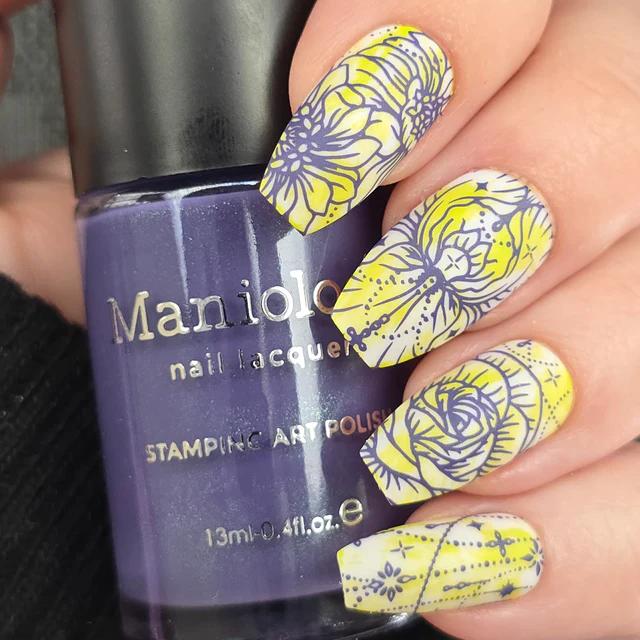 Maniology - Stamping Nail Polish - Jeweled Petals (B583) - Dark Purple Creme - Nail Lacquer at Beyond Polish