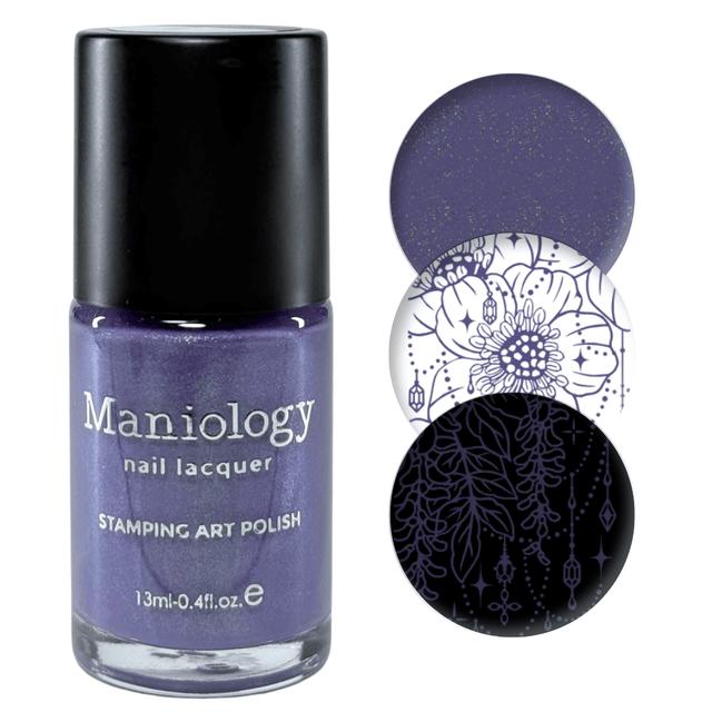Maniology - Stamping Nail Polish - Jeweled Petals (B583) - Dark Purple Creme - Nail Lacquer at Beyond Polish