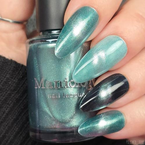 Maniology - Stamping Nail Polish - Light Blue Magnetic Shimmer - Freshwater (P195) - Nail Lacquer at Beyond Polish