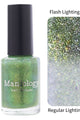Maniology - Stamping Nail Polish - Morning Dew: Grass Leaf #P163 - Green Reflective Glitter Jelly Nail Polish - Nail Lacquer at Beyond Polish