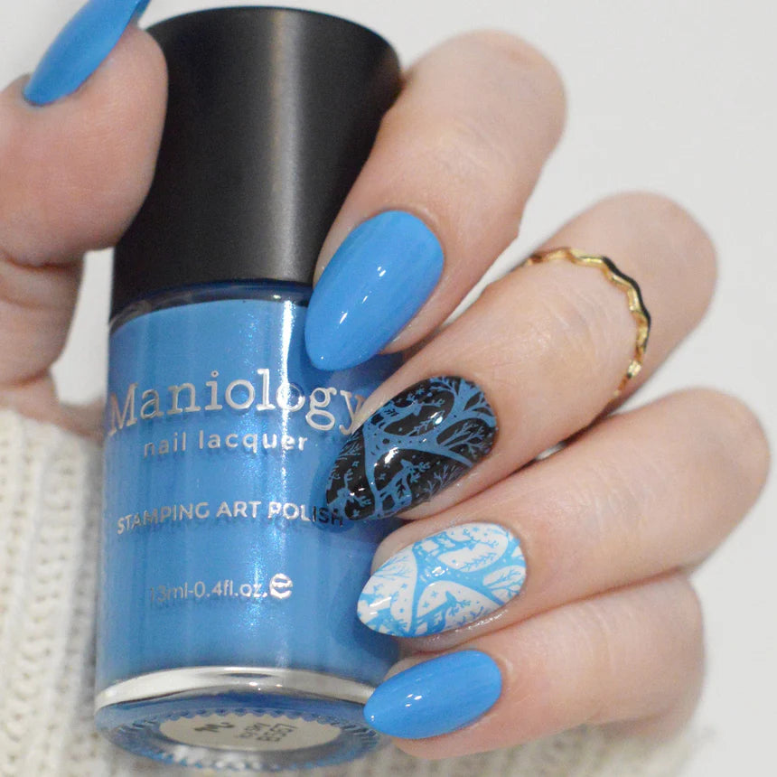 Maniology - Stamping Nail Polish - Northern Gleam: Icy Sky - B567 - Blue Pearl Cream - Manicure & Pedicure Tools at Beyond Polish