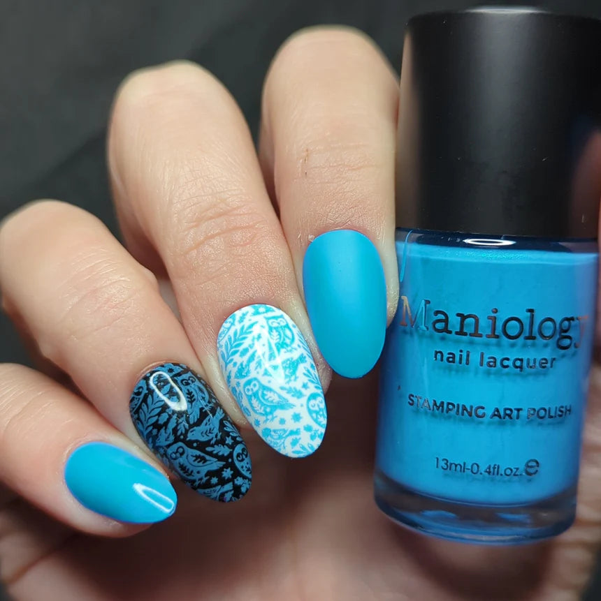 Maniology - Stamping Nail Polish - Northern Gleam: Icy Sky - B567 - Blue Pearl Cream - Manicure & Pedicure Tools at Beyond Polish