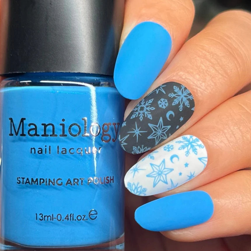 Maniology - Stamping Nail Polish - Northern Gleam: Icy Sky - B567 - Blue Pearl Cream - Manicure & Pedicure Tools at Beyond Polish