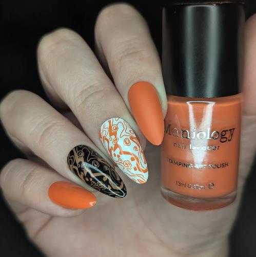 Maniology - Stamping Nail Polish - Orange Pearl - Koi (B581) - Nail Lacquer at Beyond Polish