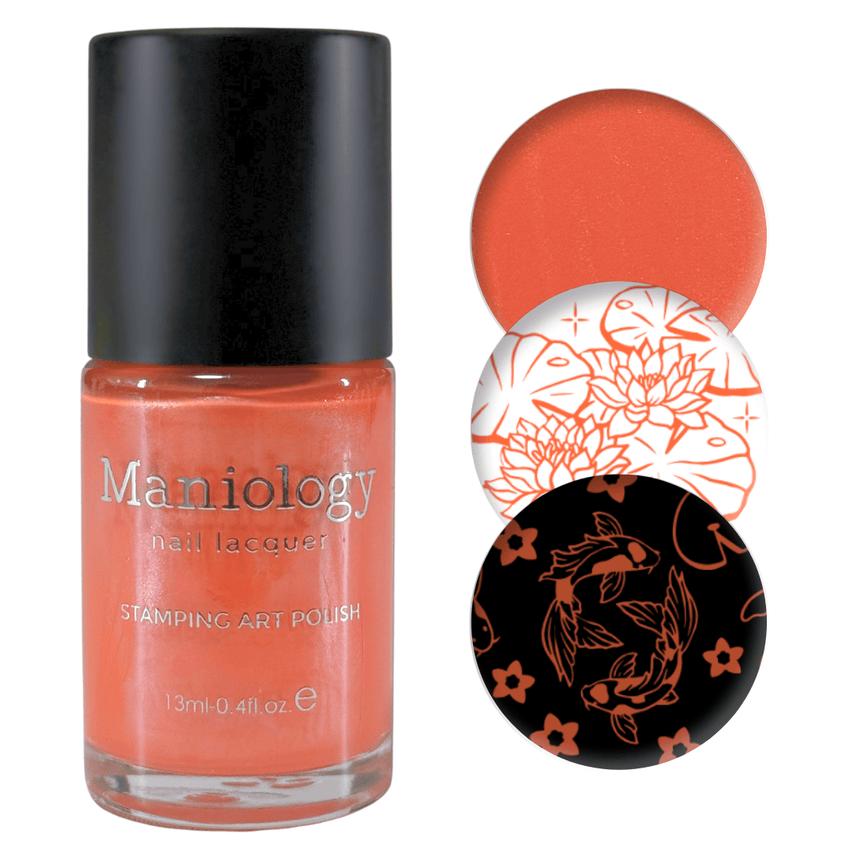 Maniology - Stamping Nail Polish - Orange Pearl - Koi (B581) - Nail Lacquer at Beyond Polish