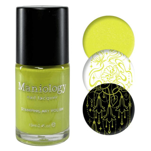 Maniology - Stamping Nail Polish - Sparkling Stems (B584) - Light Green Creme