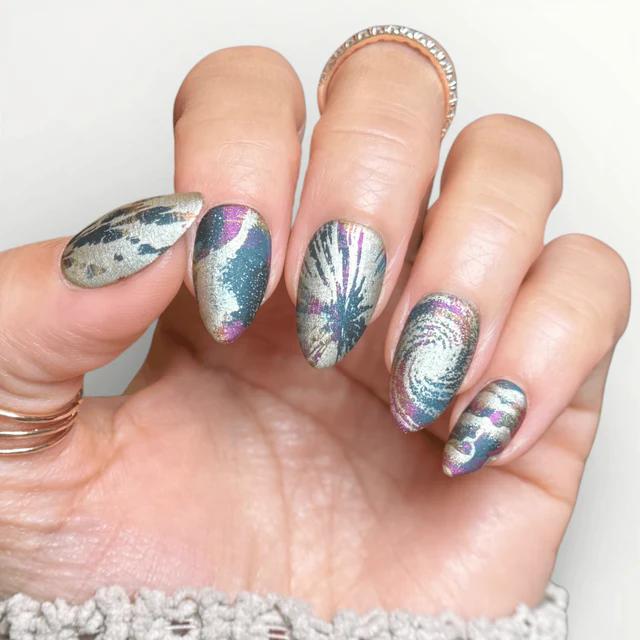 Maniology - Stamping Nail Polish - Stardust (B580) - Silvery Gold Metallic - Nail Lacquer at Beyond Polish