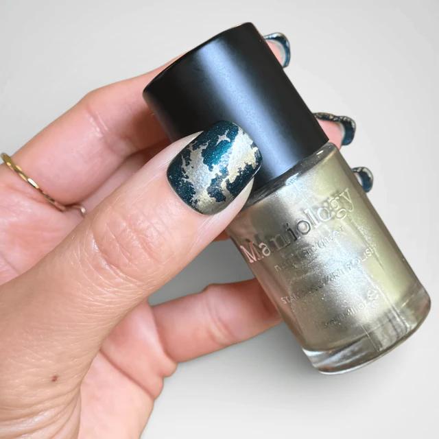 Maniology - Stamping Nail Polish - Stardust (B580) - Silvery Gold Metallic - Nail Lacquer at Beyond Polish