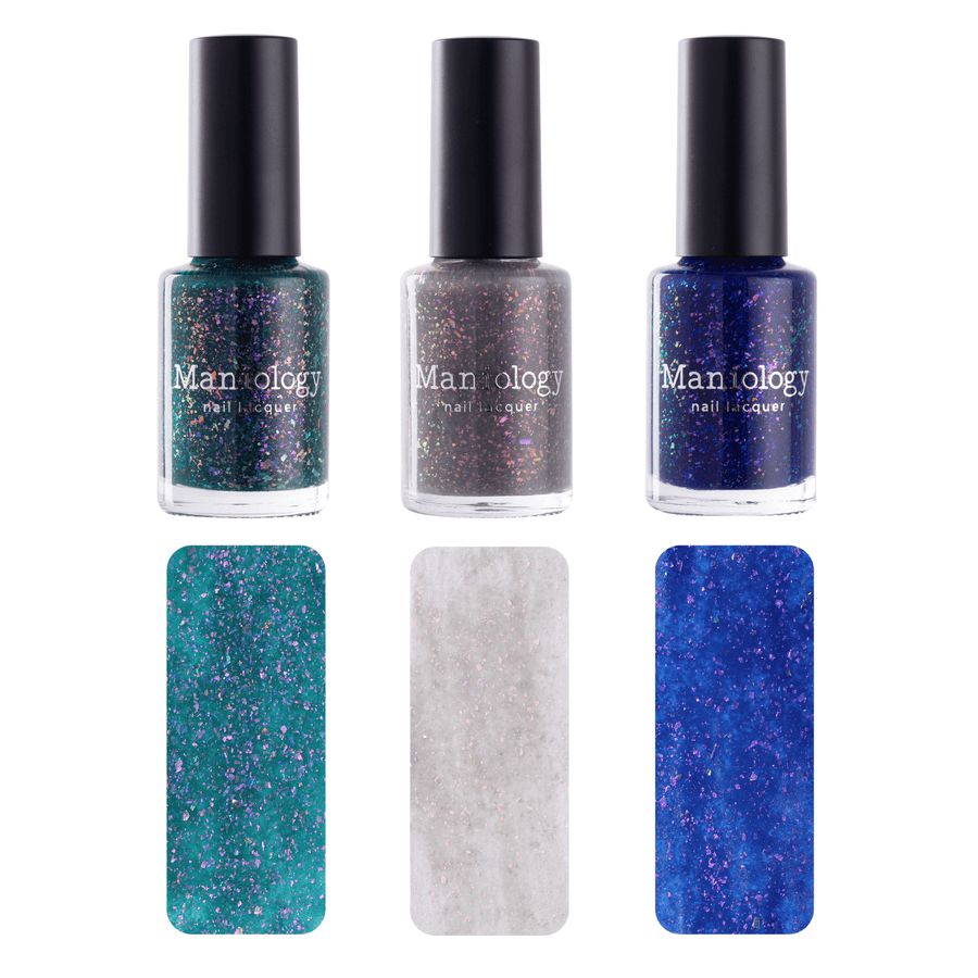 Maniology - Stamping Nail Polish - Woodland Walk: 3-Piece Jelly Flakies Nail Polish Set - Nail Lacquer at Beyond Polish