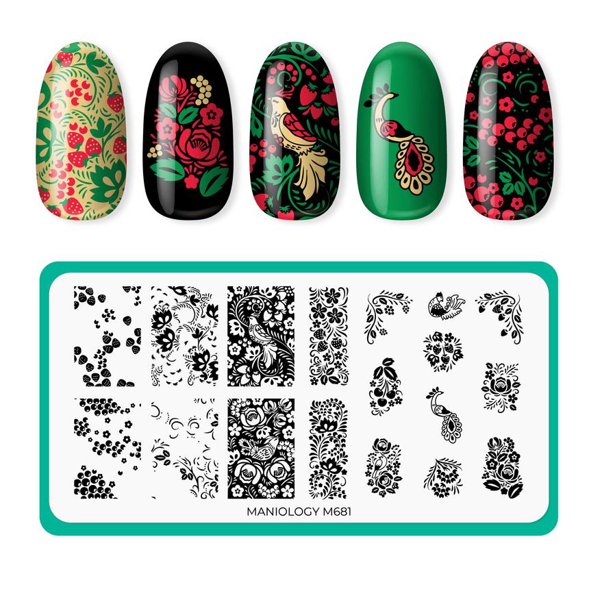 Maniology - Stamping Plate - Afternoon Tea - M681 - Manicure & Pedicure Tools at Beyond Polish