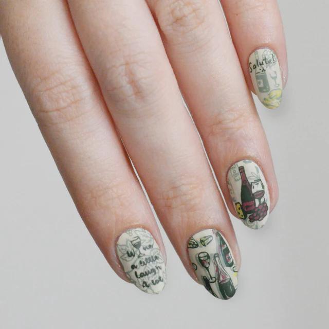 Maniology - Stamping Plate - Alla Salute (M714) - Nail Art at Beyond Polish