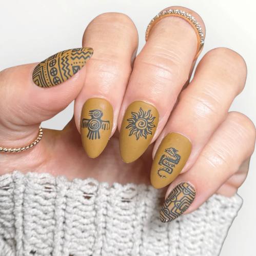 Maniology - Stamping Plate - Ancient Geometry #M695 - Nail Art at Beyond Polish