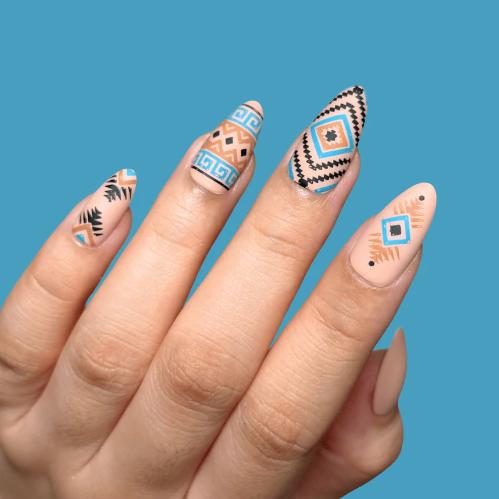Maniology - Stamping Plate - Ancient Geometry #M695 - Nail Art at Beyond Polish