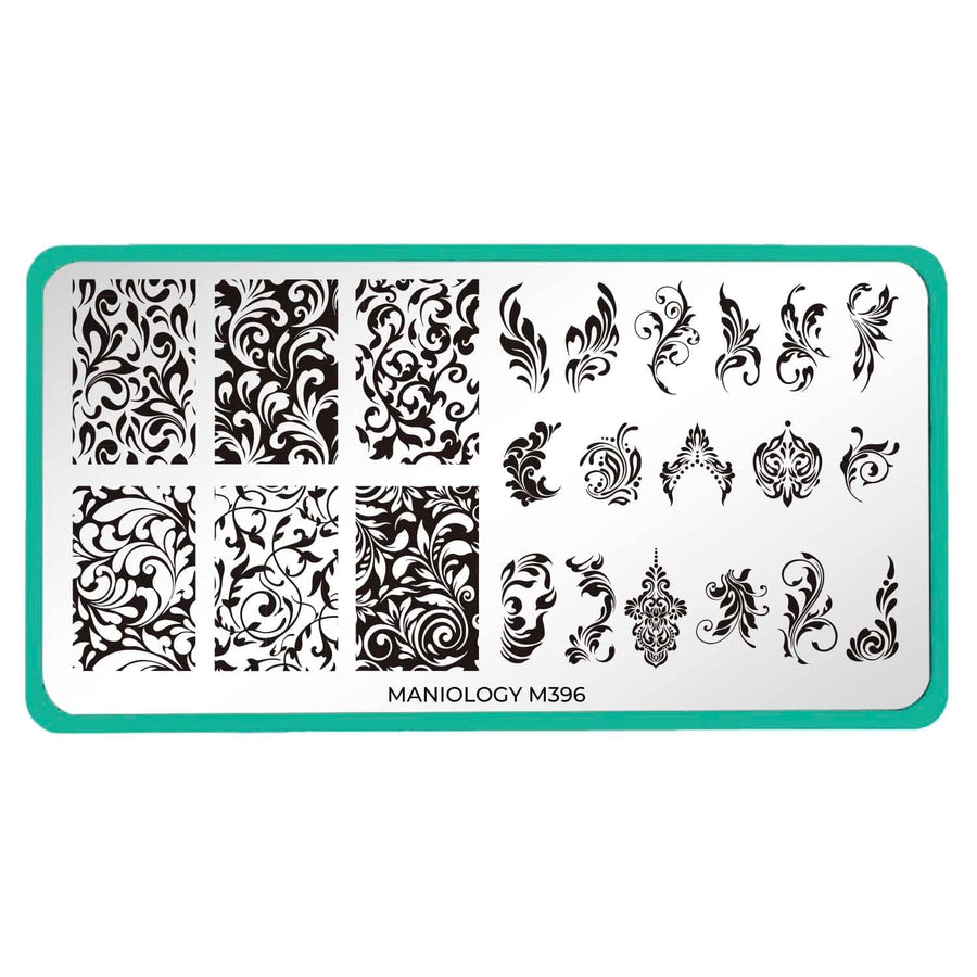 Maniology - Stamping Plate - Antique Swirls (M396) - Nail Art at Beyond Polish