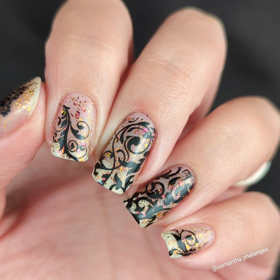 Maniology - Stamping Plate - Antique Swirls (M396) - Nail Art at Beyond Polish