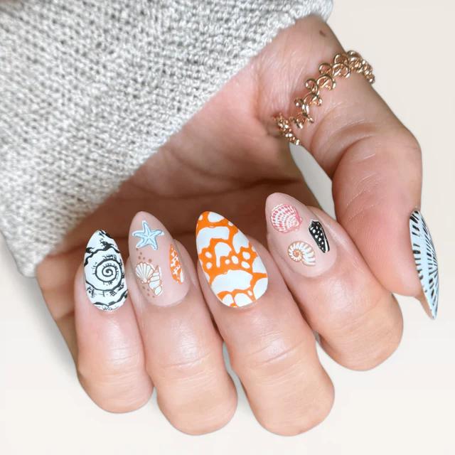 Maniology - Stamping Plate - Beachcomber (M706) - Nail Art at Beyond Polish