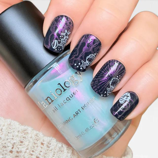 Maniology - Stamping Plate - Beachcomber (M706) - Nail Art at Beyond Polish