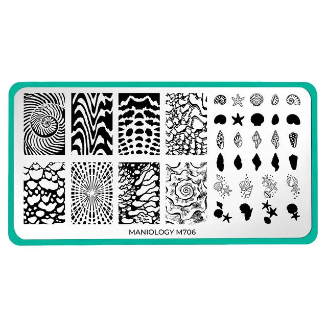 Maniology - Stamping Plate - Beachcomber (M706) - Nail Art at Beyond Polish