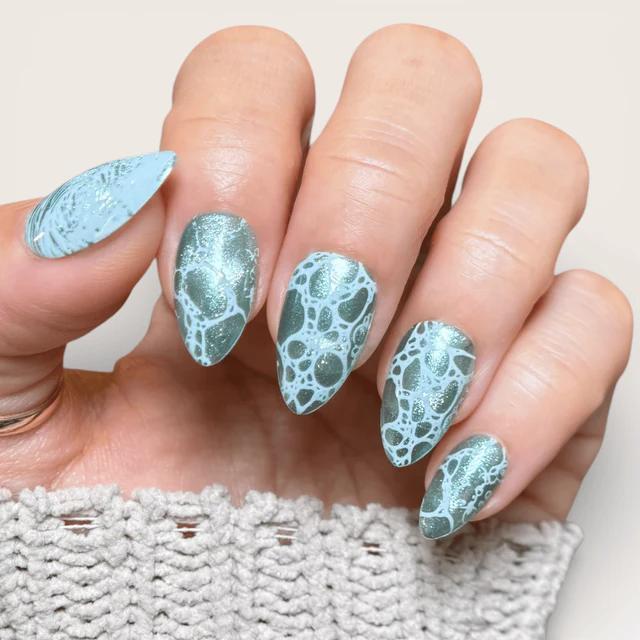 Maniology - Stamping Plate - Blue Coastlines (M704) - Nail Art at Beyond Polish