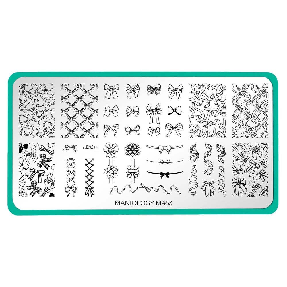 Maniology - Stamping Plate - Bows & Ribbons #M453 - Nail Art at Beyond Polish