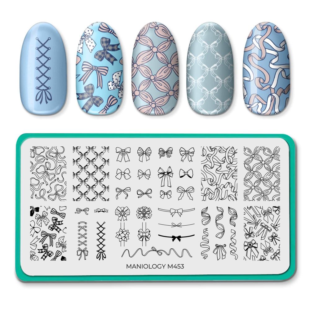 Maniology - Stamping Plate - Bows & Ribbons #M453 - Nail Art at Beyond Polish