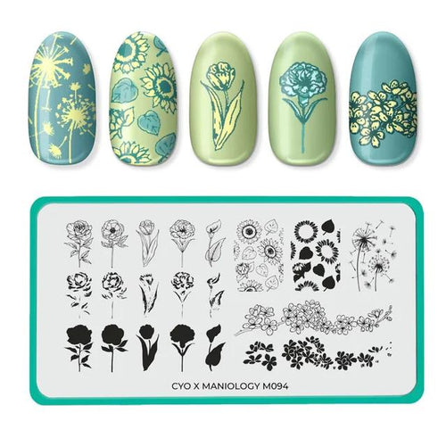 Maniology - Stamping Plate - CYO Design Contest 2019: Layered Flowers #M094