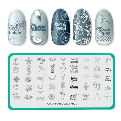 Maniology - Stamping Plate - CYO Design Contest 2019: Sun & Sand #M104