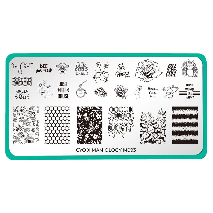 Maniology - Stamping Plate - CYO Design Contest: Bees #M093 - Nail Art at Beyond Polish