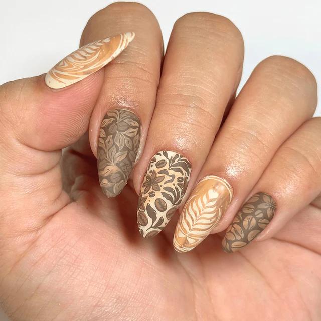 Maniology - Stamping Plate - Cafe Con Leche (M726) - Nail Art at Beyond Polish