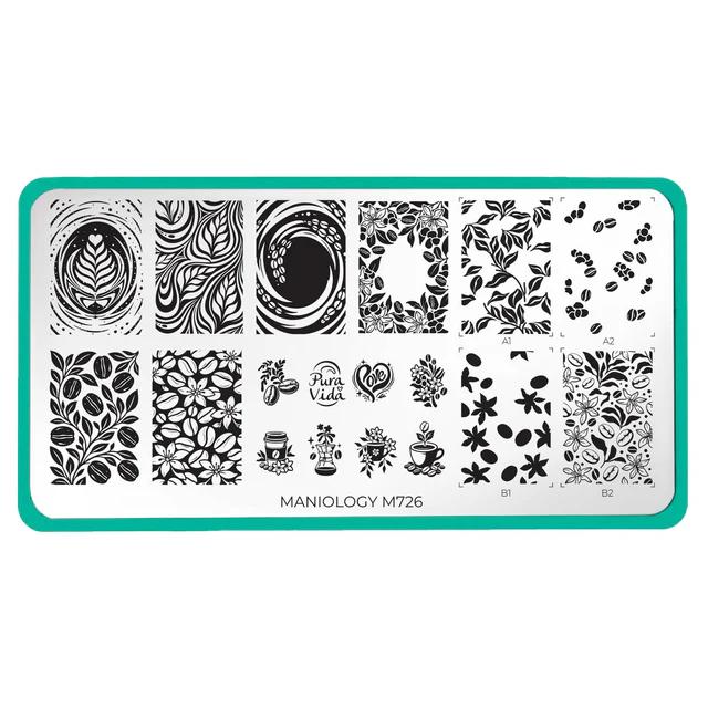 Maniology - Stamping Plate - Cafe Con Leche (M726) - Nail Art at Beyond Polish