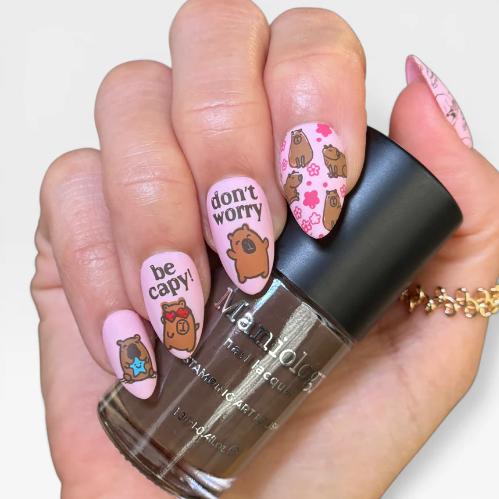 Maniology - Stamping Plate - Capy Chill #M694 - Nail Art at Beyond Polish