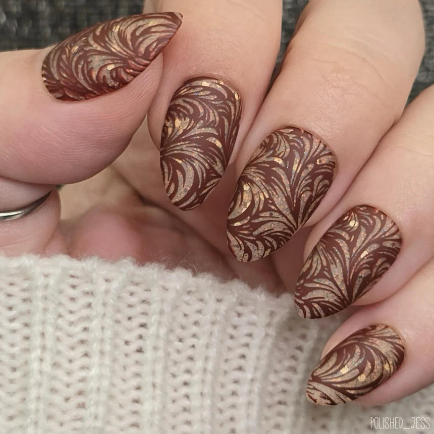 Maniology - Stamping Plate - Carved Motifs - M654 - Manicure & Pedicure Tools at Beyond Polish