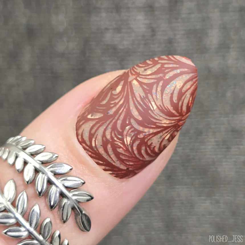Maniology - Stamping Plate - Carved Motifs - M654 - Manicure & Pedicure Tools at Beyond Polish