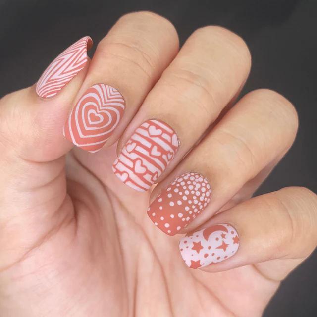 Maniology - Stamping Plate - Classic Beauty: Hearts + Stars #XL355 - Nail Art at Beyond Polish