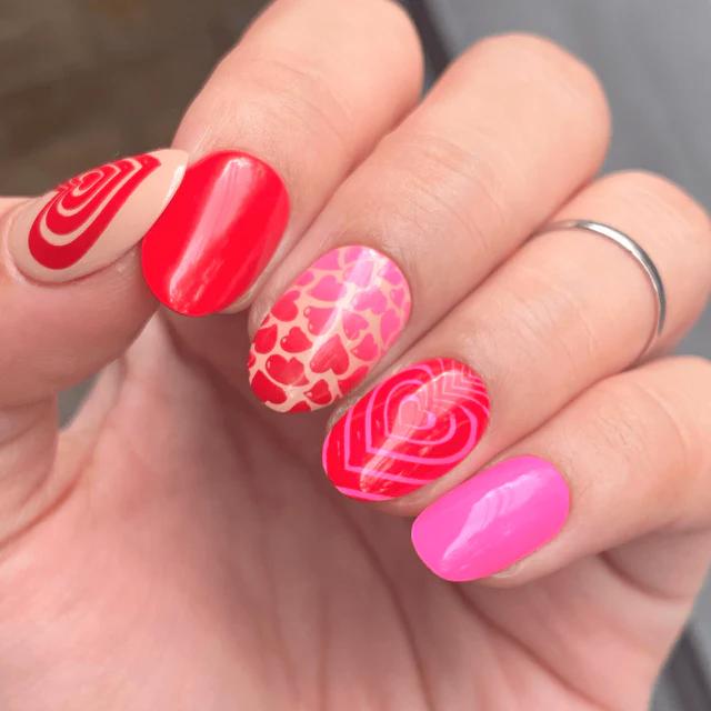 Maniology - Stamping Plate - Classic Beauty: Hearts + Stars #XL355 - Nail Art at Beyond Polish