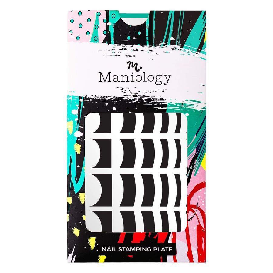 Maniology - Stamping Plate - Classique: Pardon My French French Tip #M052 - Nail Art at Beyond Polish