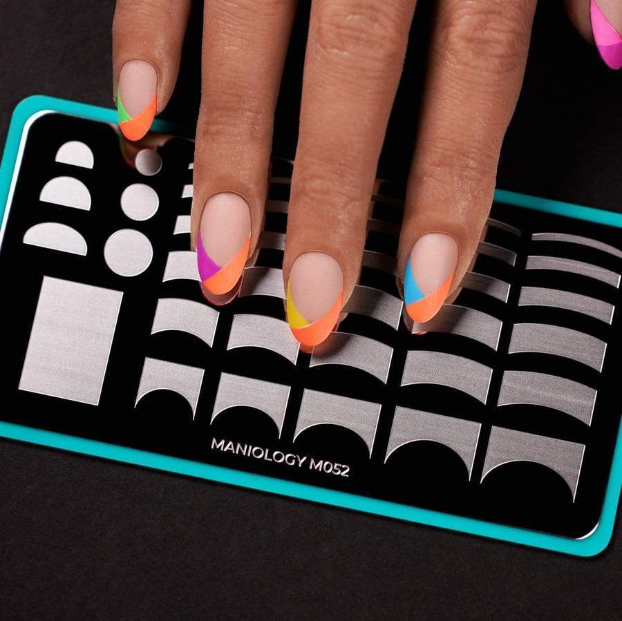 Maniology - Stamping Plate - Classique: Pardon My French French Tip #M052 - Nail Art at Beyond Polish