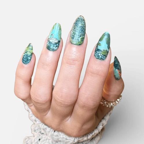 Maniology - Stamping Plate - Enchanted Waters: Floating Mirage (MXM172) - Nail Art at Beyond Polish