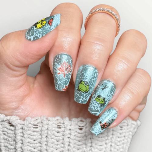 Maniology - Stamping Plate - Enchanted Waters: Floating Mirage (MXM172) - Nail Art at Beyond Polish